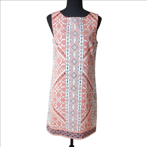 Brooks Brothers Pink Sheath Dress Sleeveless Crew Neck, Size 4